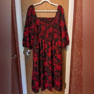 Target Red and Black Floral Dress